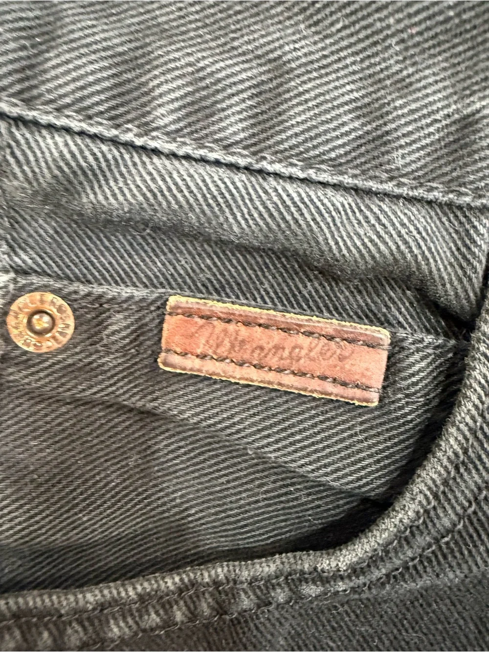 Vintage European Wrangler Texas 5130E Men's Straight Jeans in Black 33x30